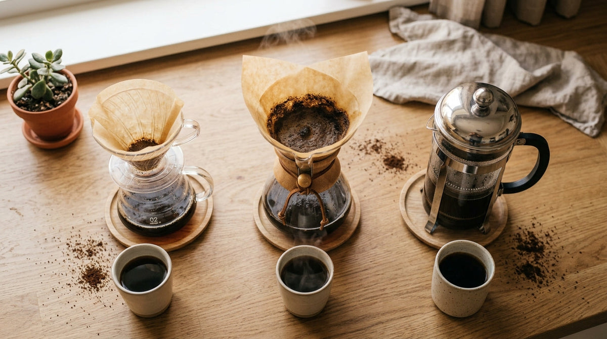 V60 vs Chemex vs Prensa Francesa - ¿Cuál Método Elegir?