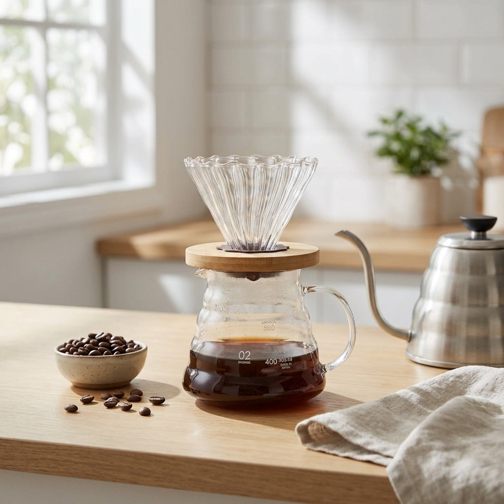 COMBO GOTEO: SET DRIPPER V60 + JARRA + FILTROS