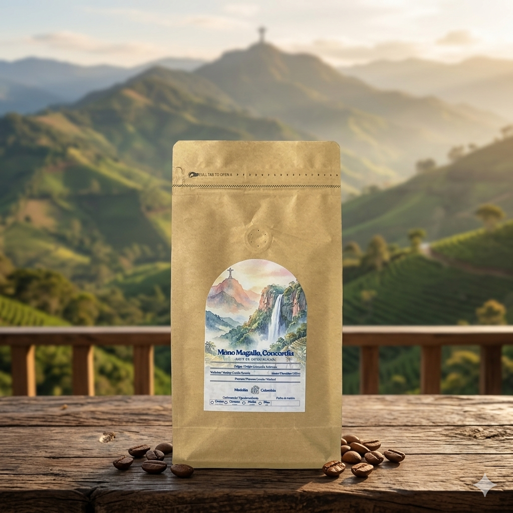 Café de Especialidad Concordia Antioquia en Grano  83.5 SCAA cerro cruz