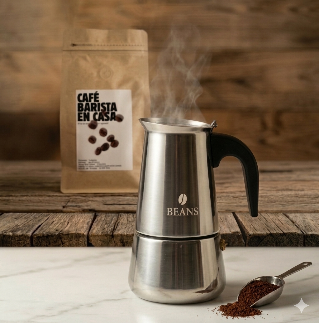 Stainless steel moka pot