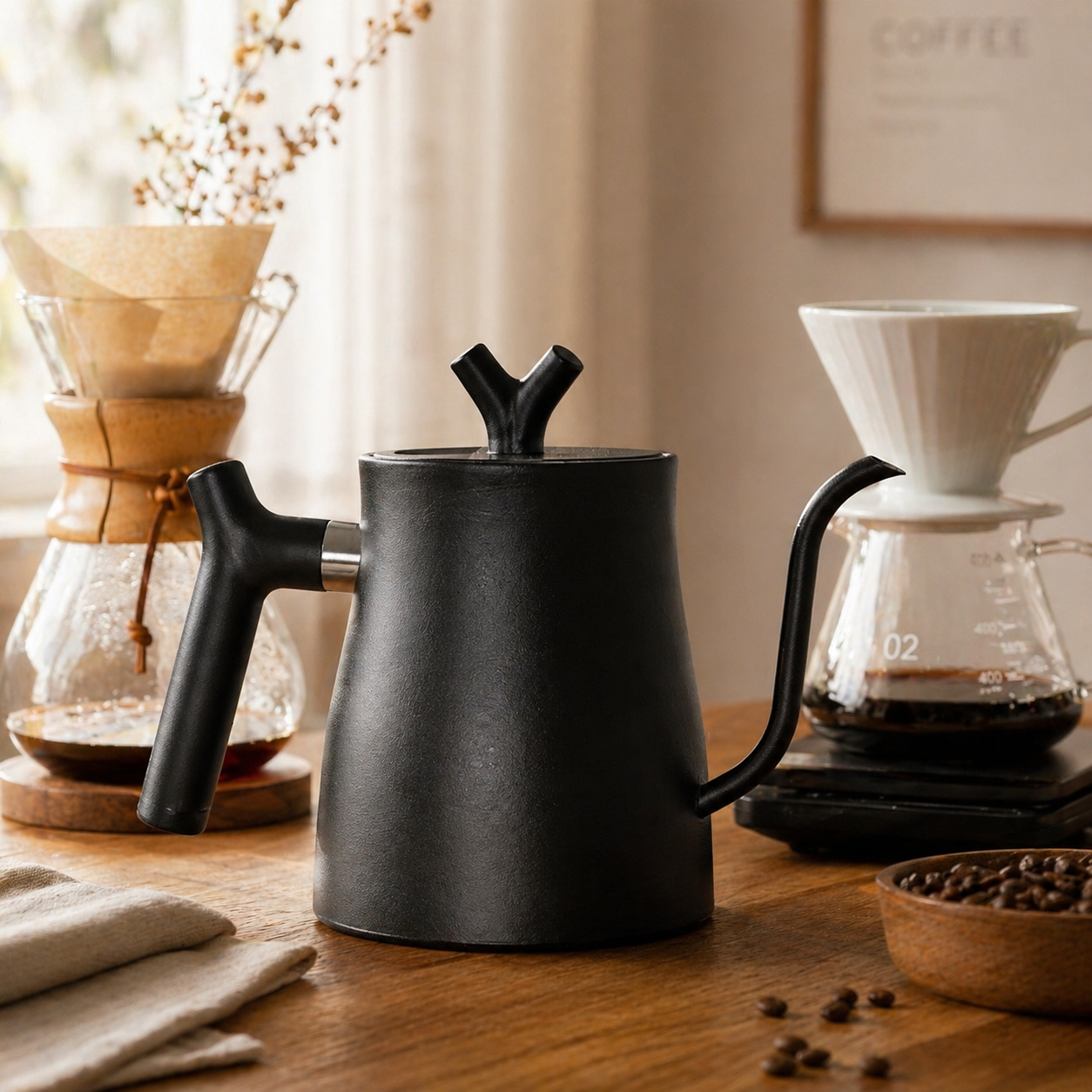 Black Gooseneck Kettle 1.5L