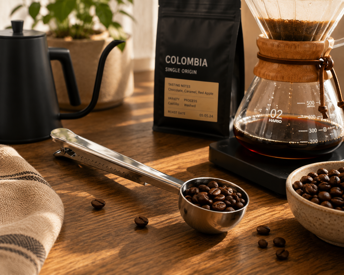 Cuchara Medidora para Café con Clip