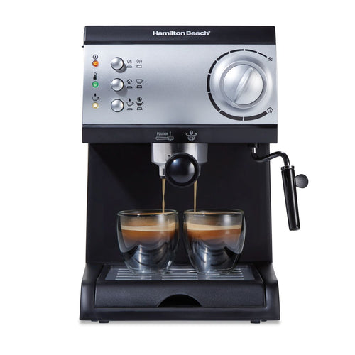 Cafetera para Espresso Hamilton Beach 40715 - Sistema Dual Café Molido y Pods