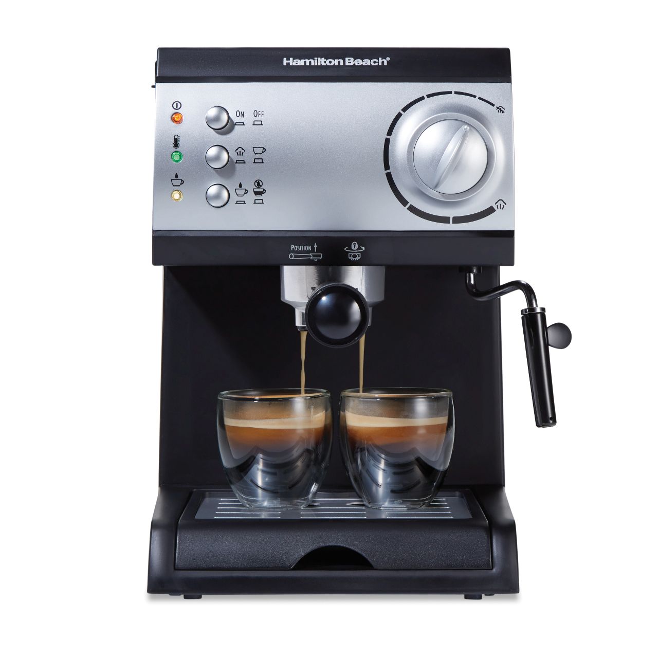 Cafetera para Espresso Hamilton Beach 40715 - Sistema Dual Café Molido y Pods