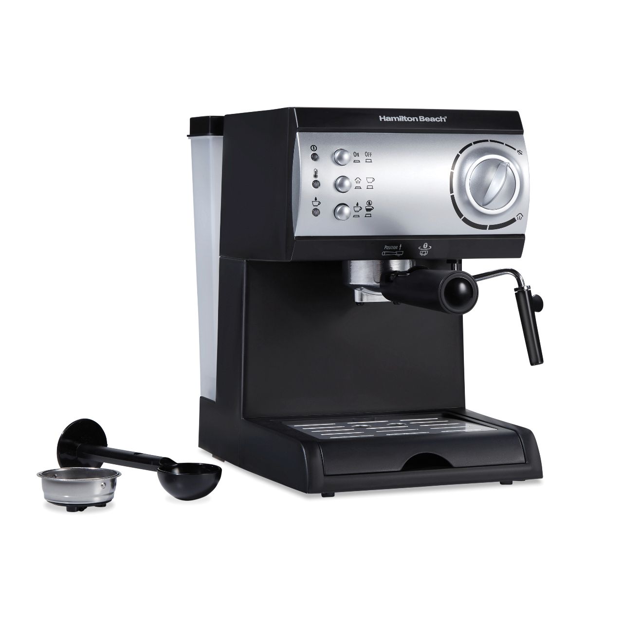 Cafetera para Espresso Hamilton Beach 40715 - Sistema Dual Café Molido y Pods