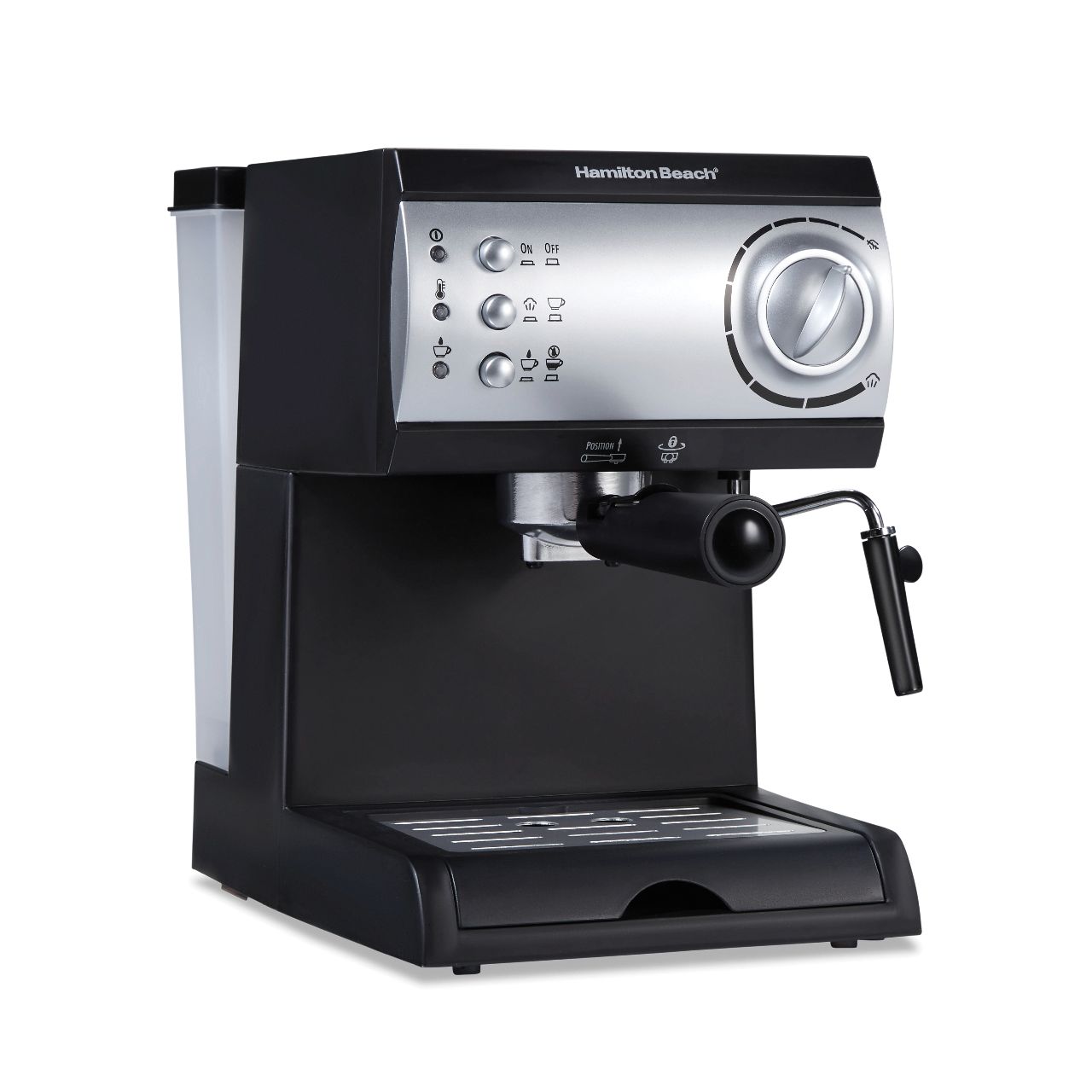 Cafetera para Espresso Hamilton Beach 40715 - Sistema Dual Café Molido y Pods